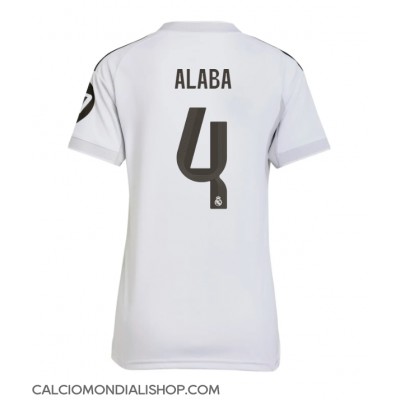 Maglie da calcio Real Madrid David Alaba #4 Prima Maglia Femminile 2025-26 Manica Corta Maglie da calcio Real Madrid David Alaba #4 Prima Maglia Femminile 2025-26 Manica Corta